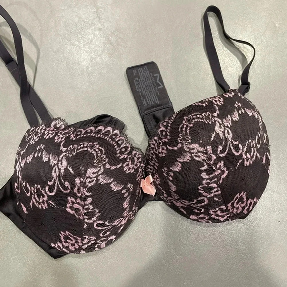 Maidenform Love The Lift Lace Cup Demi Plunge Underwire Push Up Bra-Dm9900 32C - Picture 1 of 4